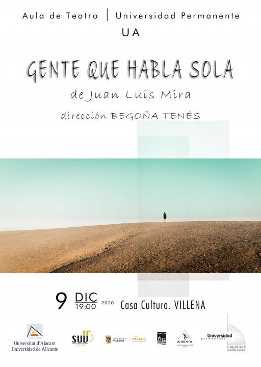 Cartel Gente que habla sola