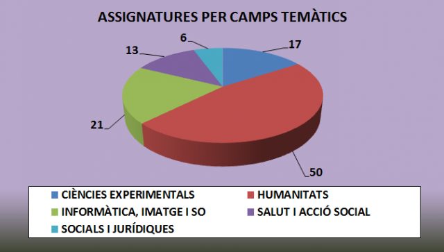 Assignatures per camps temàtics