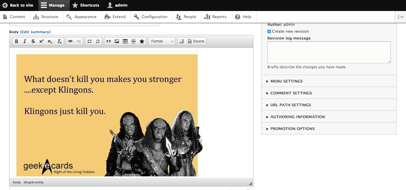 A media asset, embedded in content.